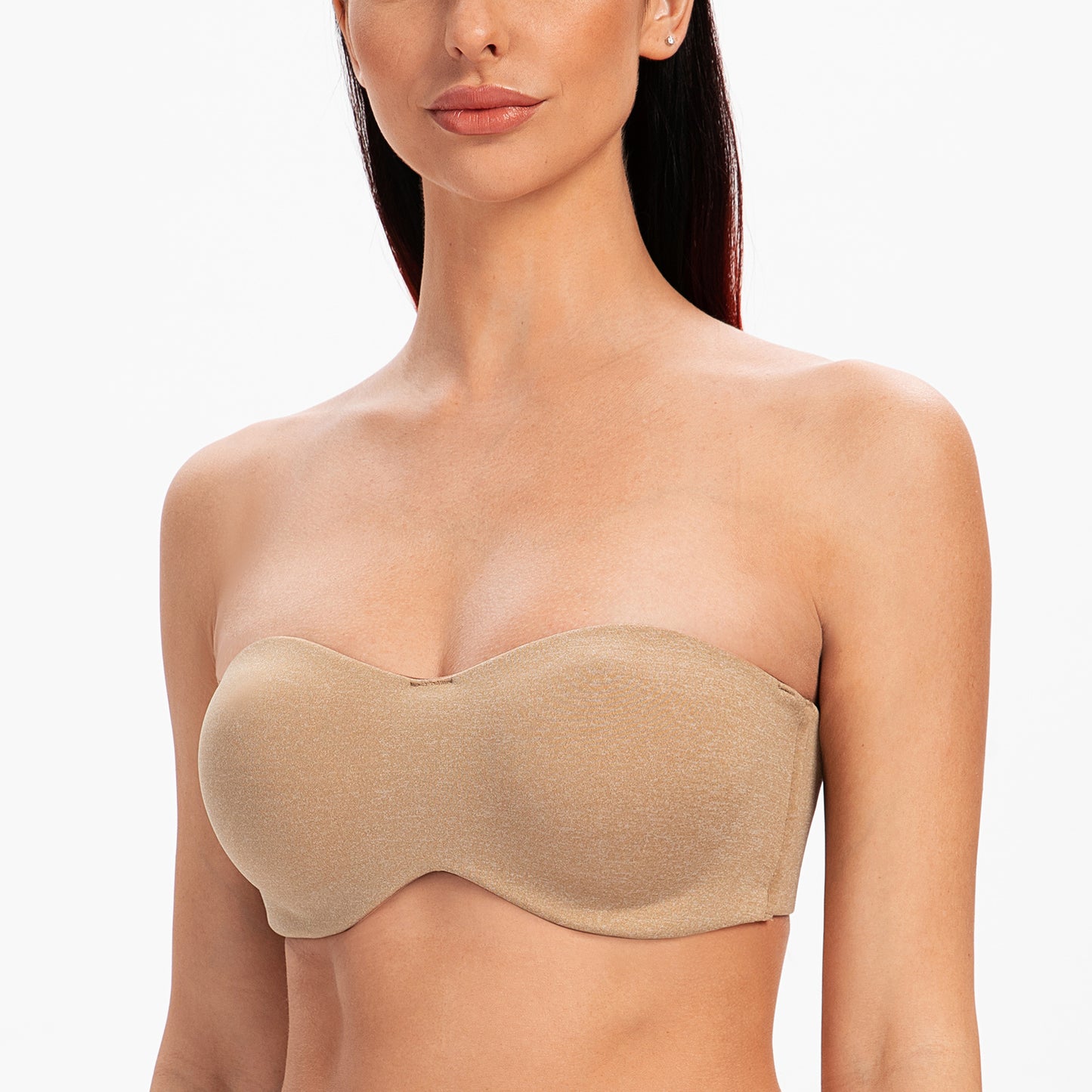 MELENECA Strapless Bras for Large Bust Minimizer Unlined with Underwire