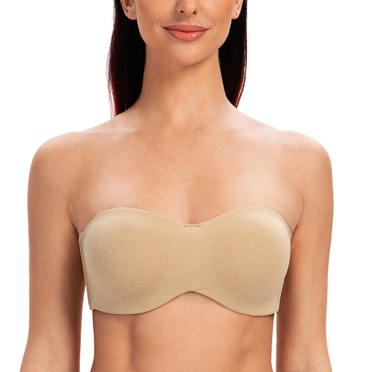 MELENECA Strapless Bras for Large Bust Minimizer Unlined with Underwire