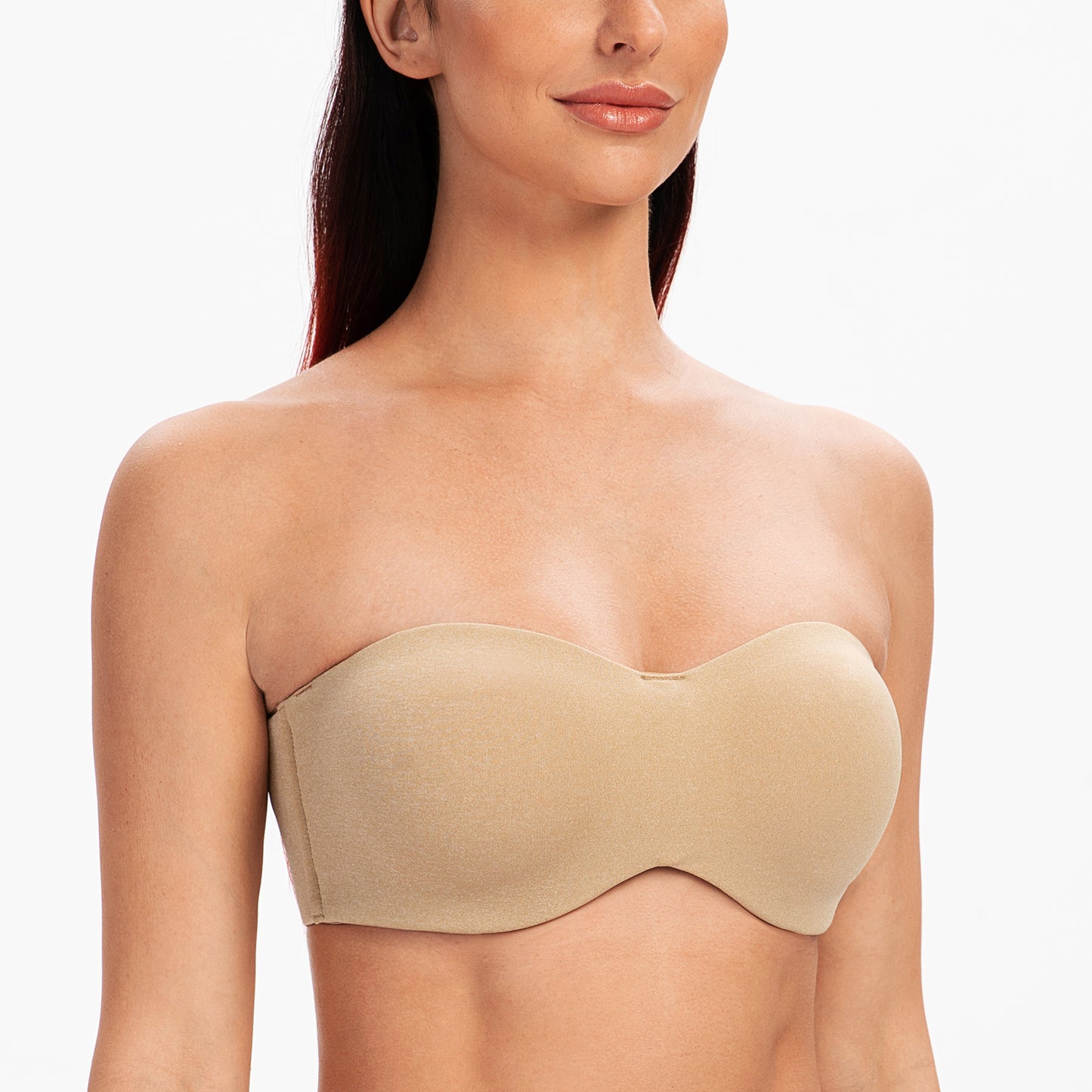 MELENECA Strapless Bras for Large Bust Minimizer Unlined with Underwire