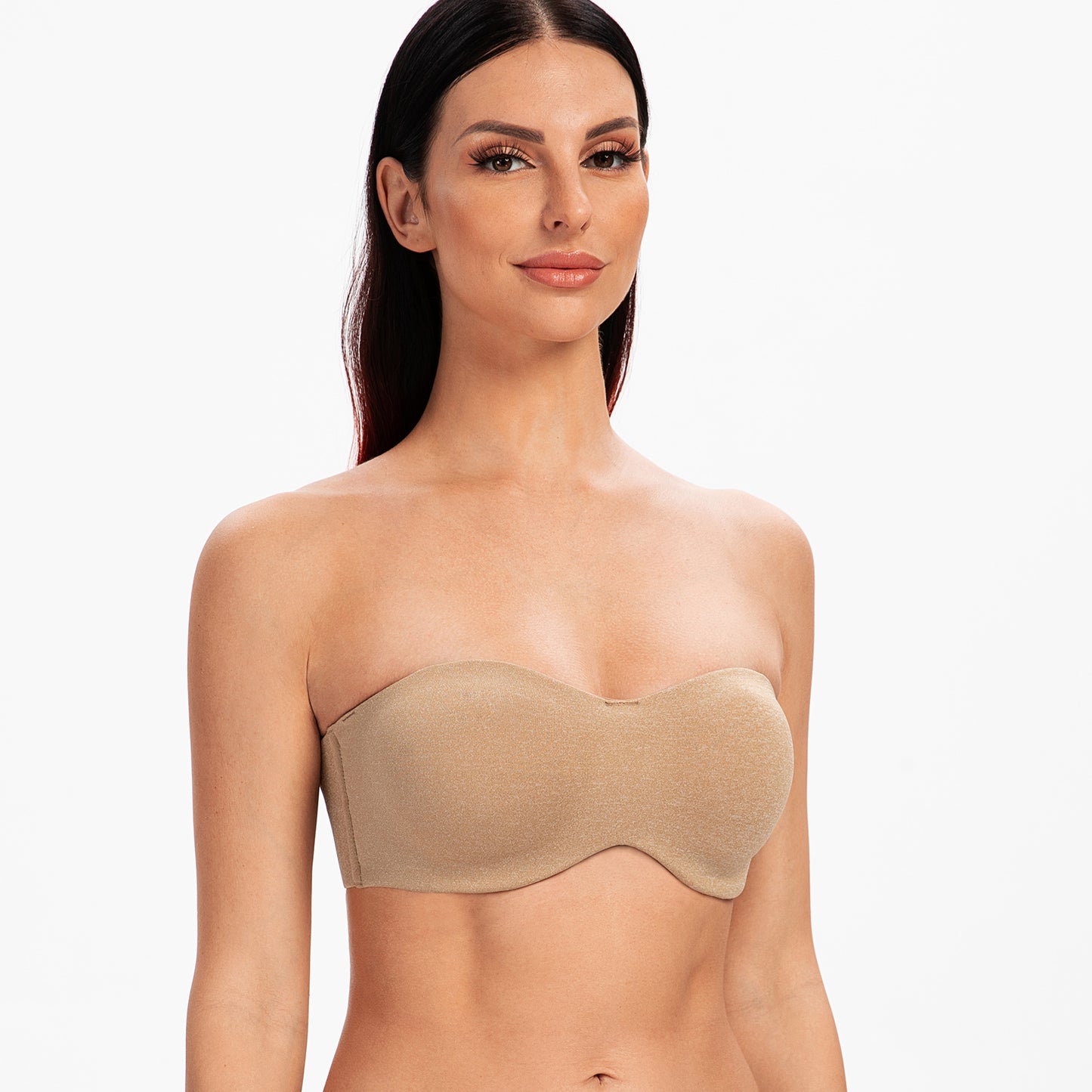 MELENECA Strapless Bras for Large Bust Minimizer Unlined with Underwire