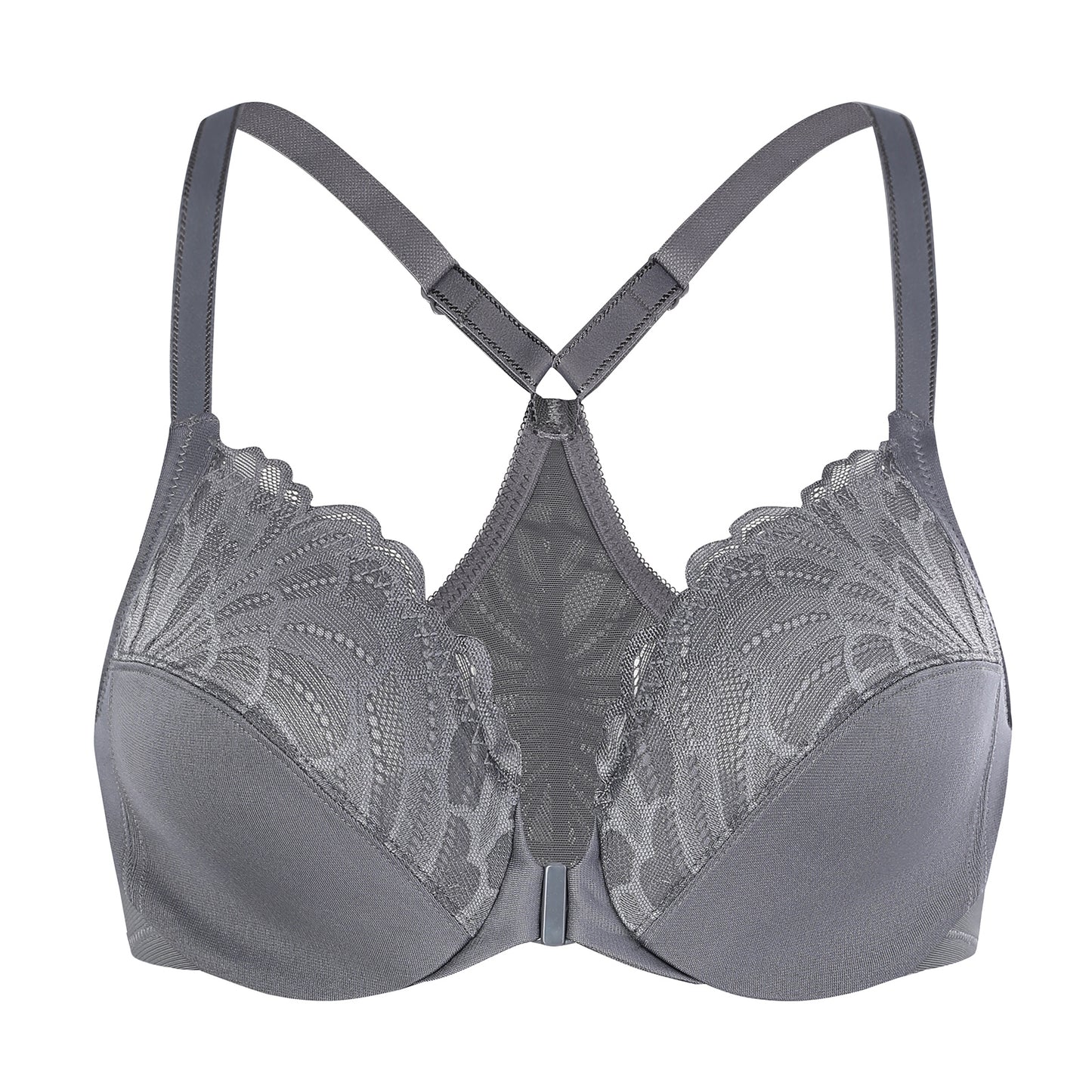 MELENECA Racerback Front Closure Unlined Underwire Bra