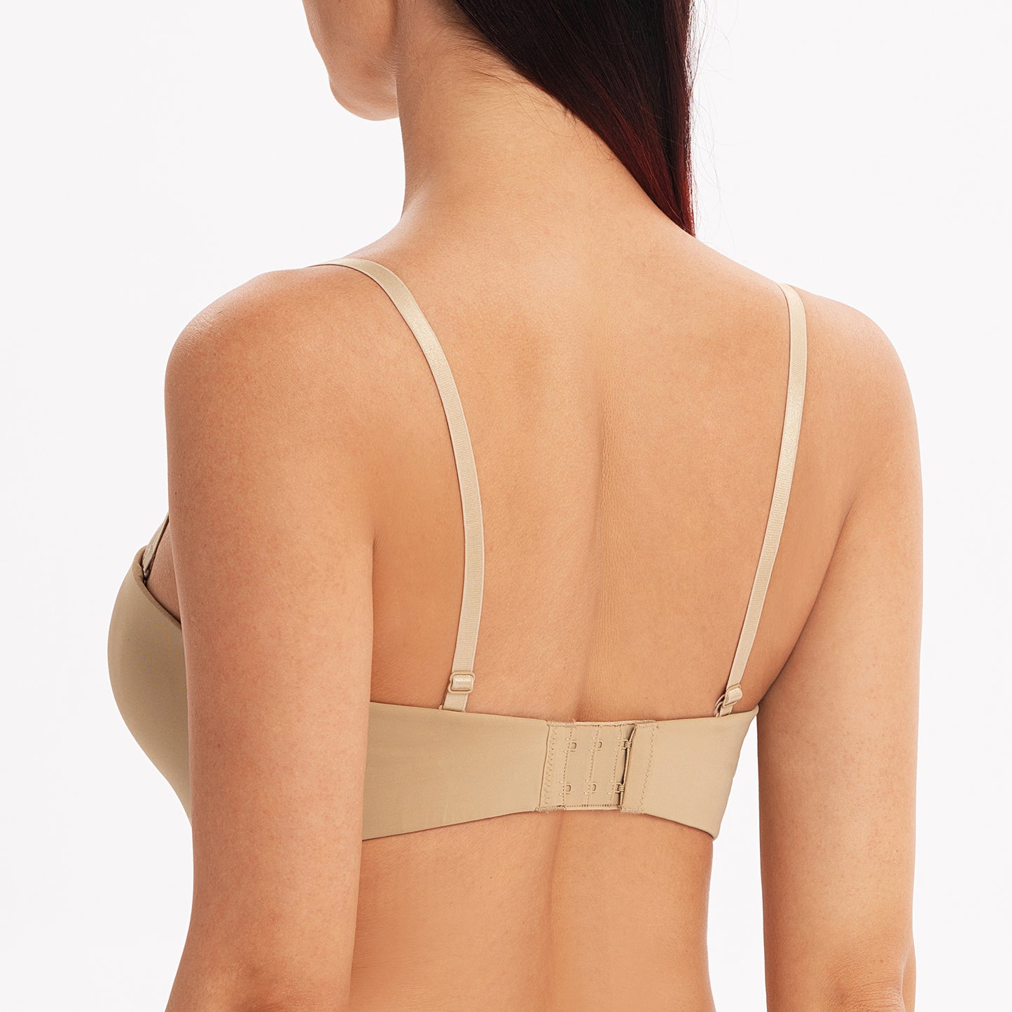 MELENECA Wireless Lightly Padded Push Up Strapless Bra