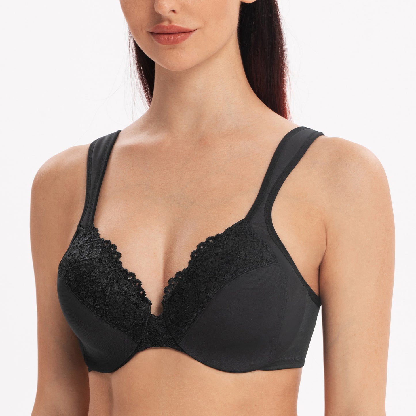 MELENECA Minimizer Plus Size Lace Underwire Bra