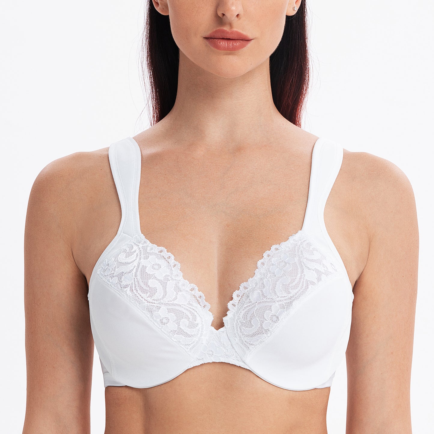 MELENECA Minimizer Plus Size Lace Underwire Bra