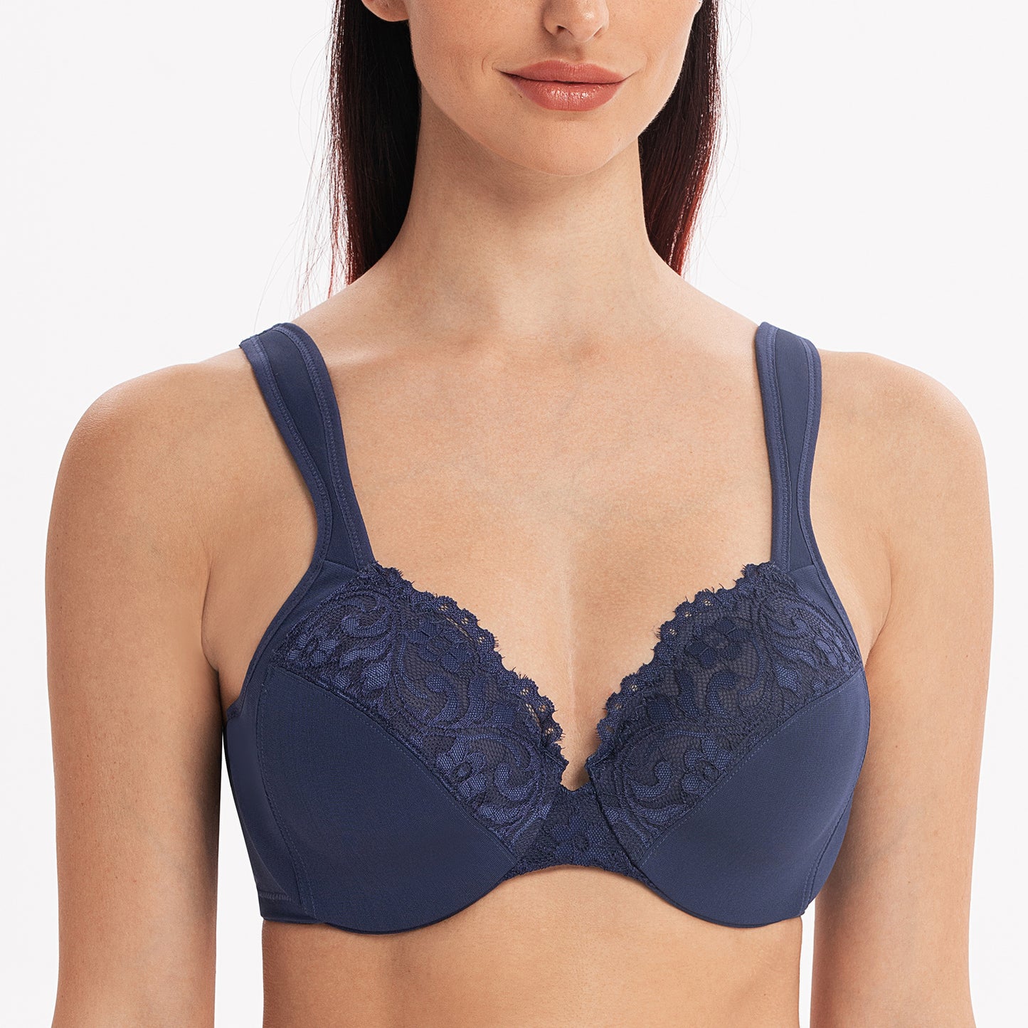 MELENECA Minimizer Plus Size Lace Underwire Bra