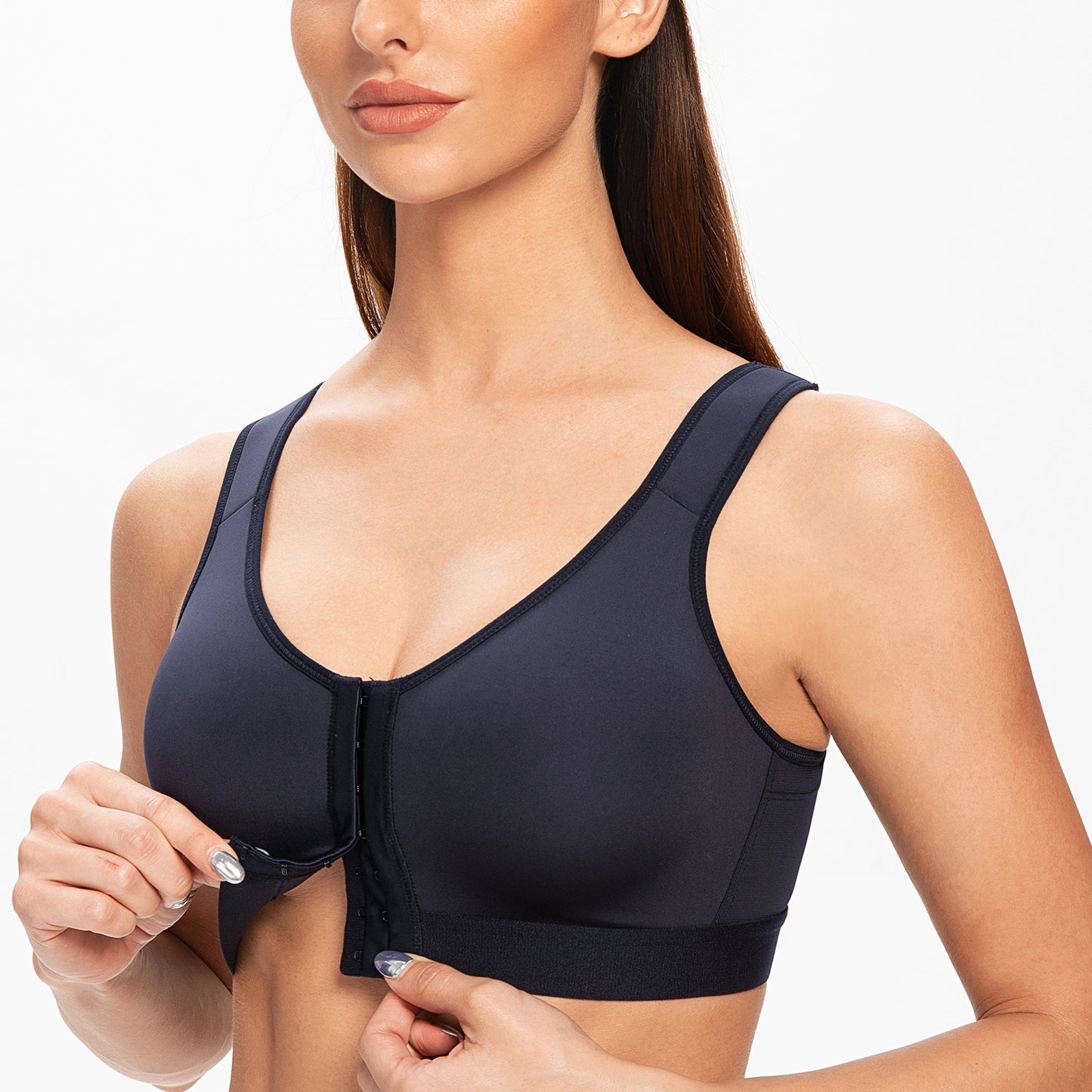 MELENECA Front Closure Wirefree Back Support Posture Bra